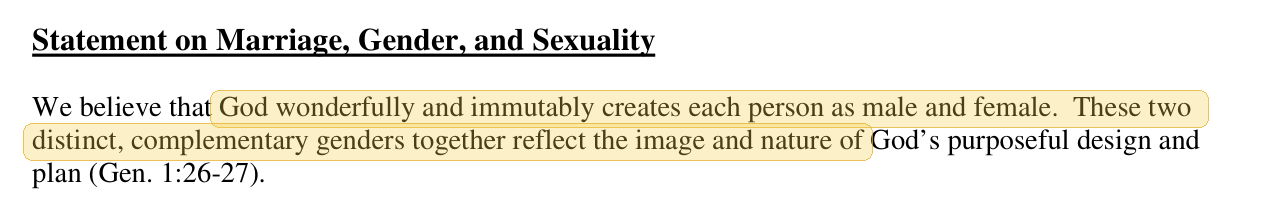 Highlighted excerpt from CrossPointe Preparatory School handbook