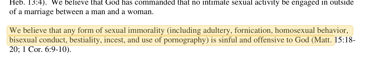 Highlighted excerpt from CrossPointe Preparatory School handbook